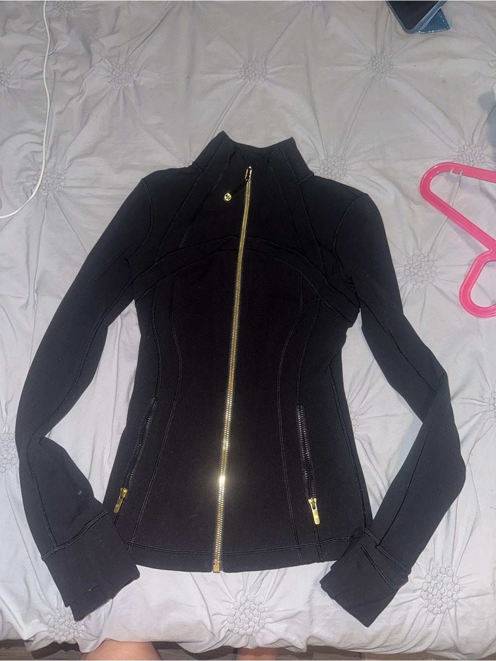 lululemon athletica define gold zipper